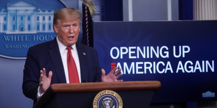 Donald Trump encourages Americans not to abide by containment rules in certain states