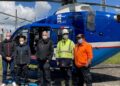 RTE, the electricity transmission network, inspects its lines by helicopter in Normandy