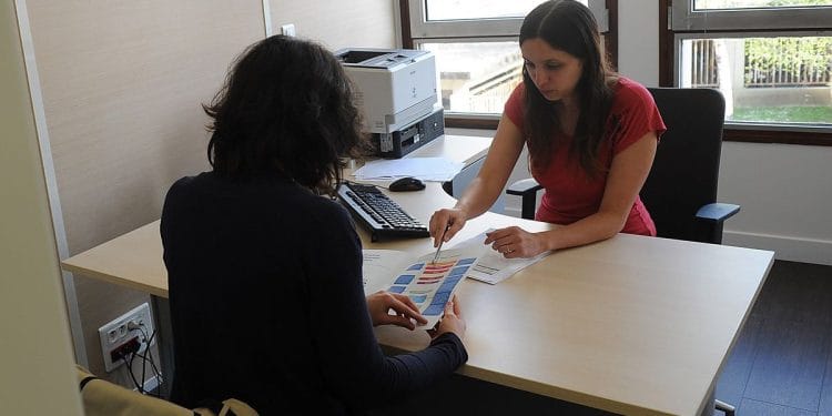 in a counselor’s office